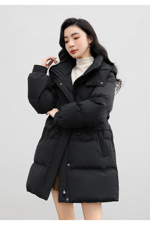 卉遇YY同款收腰中长款羽绒服HY-27★ 商品图5
