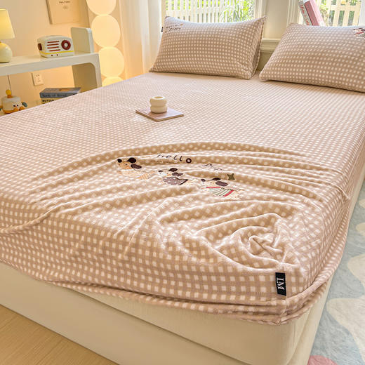 【清仓59元/床】秋冬A类高克重刺绣牛奶绒单床笠【不支持退换货】 商品图4