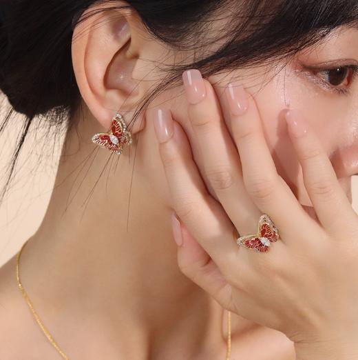 【绫蝶】红蝶耳钉·缘起东方，一蝶惊鸿 商品图2