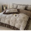 复古汉麻大花边四件套透气亲肤纯棉床品套装 商品缩略图0