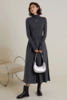 MIGU/弥古 高领收腰拼接休闲针织连衣裙 21714 商品缩略图3