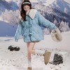 新国标90白鸭绒网纱刺绣羽绒服大码加肥加大胖mm200斤外套女2506 商品缩略图2