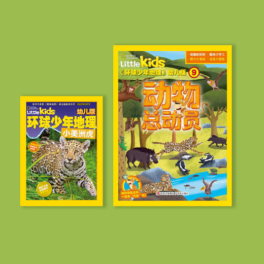《环球少年地理》 幼儿版2026年12期，每期配套《动物总动员》游戏书，共24本 商品图1