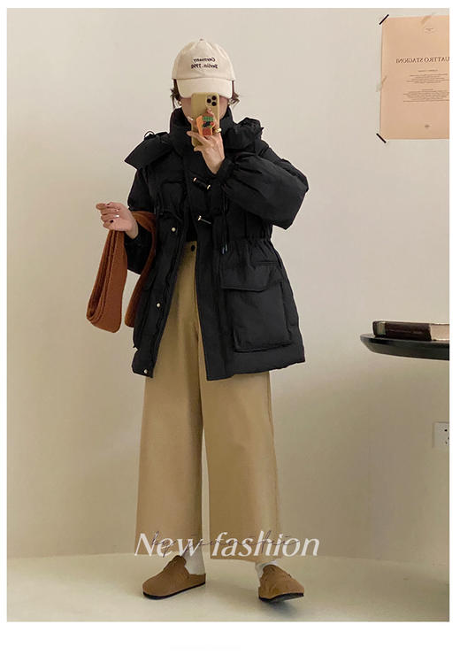 卉遇韩系连帽竹节扣款HY-29★ 商品图3