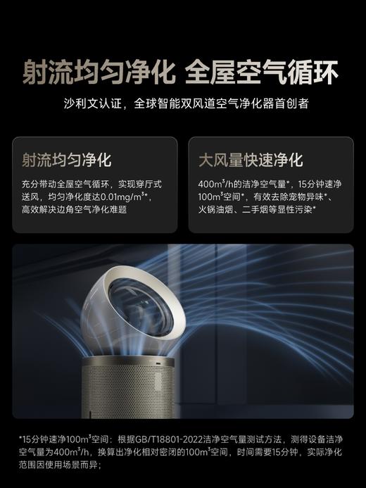 追觅暖风空气净化器PM20家用除甲醛全屋净化异味除病菌空气净化 商品图3