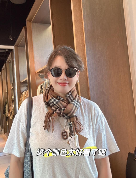 【秒杀价已调 直接拍】原厂 格子经典系订制 蓝标围巾 商品图5