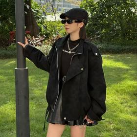 NC立领麂皮松紧摆外套51028冬季132704027001