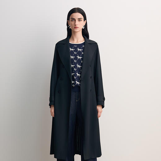 EITIE爱特爱经典款英伦风时尚通勤外套风衣8504202 商品图2