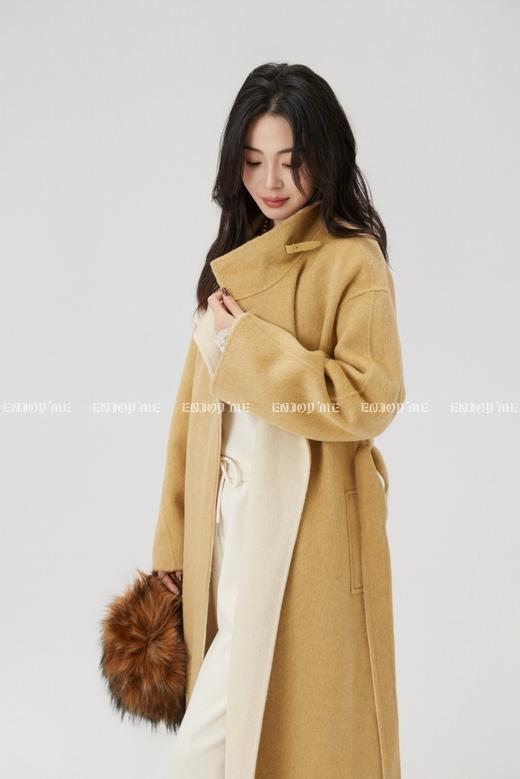 【门店同款】ENJOY冬季“暖冬知性”皮扣立领双色长款大衣 168143996 商品图6
