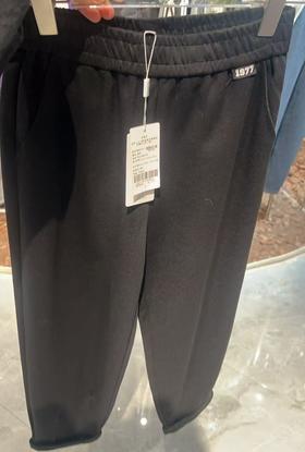 12 WS基础百搭棉哈伦裤41230（黑） 春季 402121032105