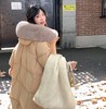 【长款大毛领羽绒服】高蓬松优质鸭绒填充，绒朵大又饱满，锁温保暖！中长款宽松版型，密实防风！搭配蓬松大毛领，丰盈柔软，触感顺滑！【AC-X】 商品缩略图6