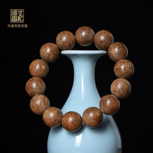 天然芽庄沉香手串 17mm*14颗 25.5克 SP8866 商品图0