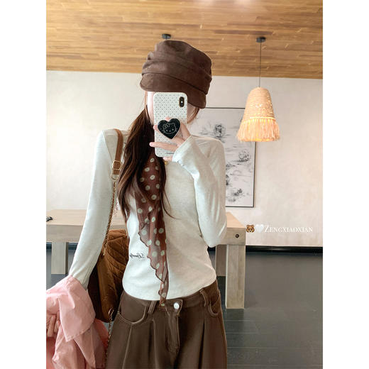 【129元任选2件】现货！ 韩系圆领长袖打底t 商品图0