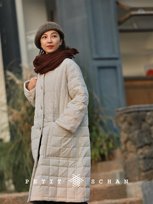 PETIT SCHAN小闪 CLO#990 Comfort blanket 小被子 95白鹅绒立领长款羽绒服 商品图1