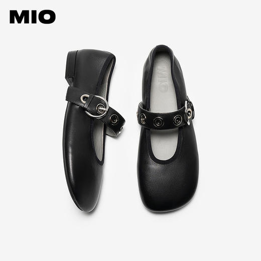 MIO米奥玛丽珍女鞋2026春季新款一字带奶奶鞋低跟柔软单鞋羊皮革M261425463 商品图3