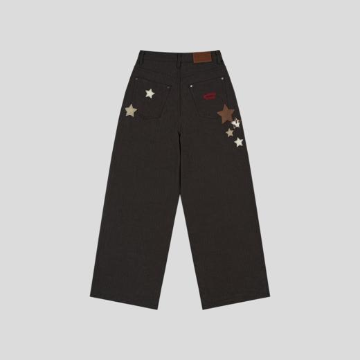 GOODBAI GOODEES 新款五角星贴布直筒长裤 商品图4