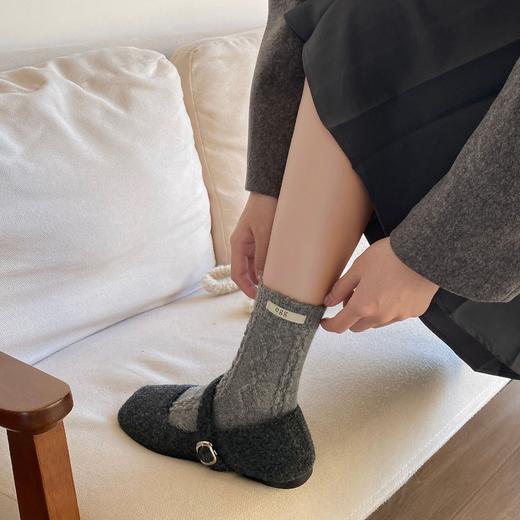 【柔软舒适❗️搭配神器】兔羊毛egg袜子女秋冬加厚韩国东大门ins布标保暖中筒堆堆袜子女。jb 商品图2