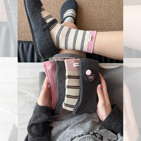 <曾小咸推荐> 可露丽复古中筒袜 日常价79/组 49.99/组！！！（一组五双）【预售款，预计3-15天发货】