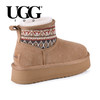 澳洲UGG厚底民族风短筒羊皮毛一体雪地靴 商品缩略图8