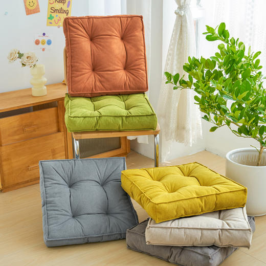 【品牌直发】加倍生活 纯色雪尼尔加厚立体坐垫yc0108029 商品图4