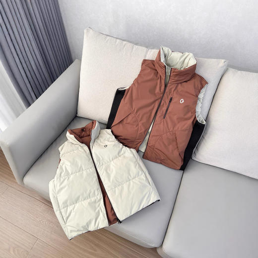 25年！素家冬季新品女白鹅绒双面穿反光厚羽绒马甲背心！ 商品图2