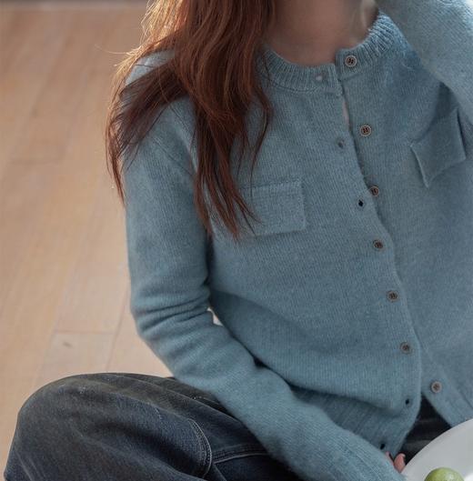 老米优品🎈初春冰淇淋色针织开衫《🌸含羊毛温柔针织开衫外套》 柔雾粉/慕光蓝双色显白到发光，氛围感拉满~~ 商品图2