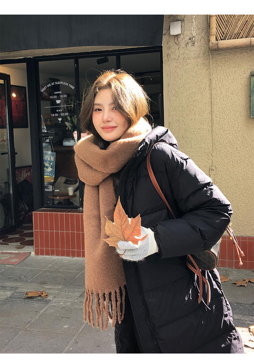 卉遇90白鹅绒长款经典百搭泡芙冰淇淋色系羽绒服HY-62 商品图6