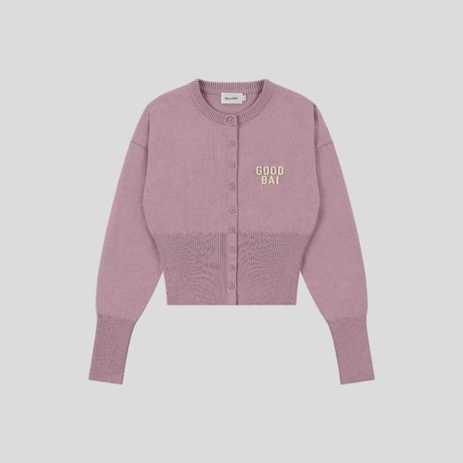 GOODBAI 秋冬新款圆领收腰长袖针织开衫 商品图3