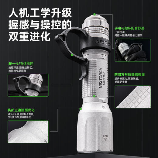 【新品，赠送纳仔手办和纪念币】微弧氧化版TA30D MAX战术手电 商品图2