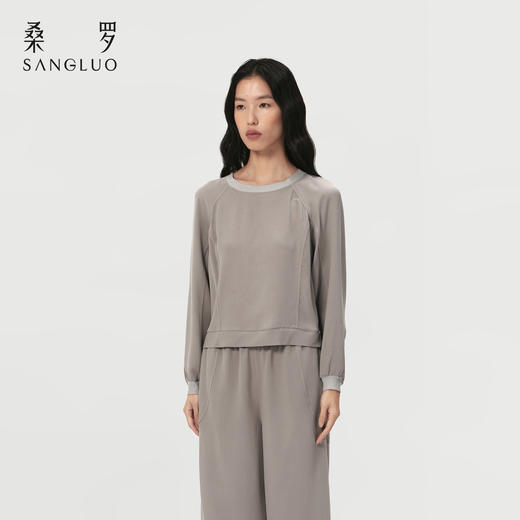 桑罗23姆米重磅真丝套装轻运动系列100%桑蚕丝女款休闲家居服可外穿 商品图3
