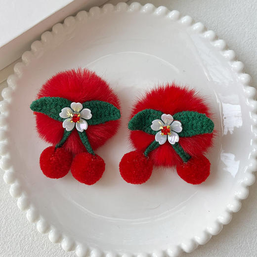 可爱百搭毛球樱桃对夹HY对夹-纪念日百货门店同款167745338 商品图2