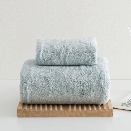 無印良品 微米瞬吸水毛浴巾组合MJ-XJ23-02 毛巾*1：35*75cm 浴巾*1：70*140cm 商品图2