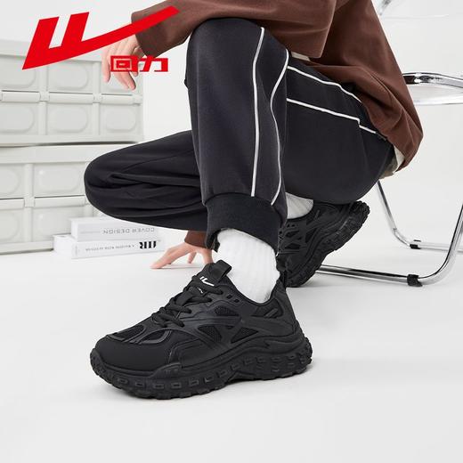 回力老爹鞋男鞋2025秋季新款ins潮流百搭黑色网面透气休闲运动鞋 商品图2