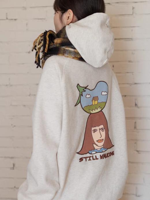 步履不停/5D15112C/加绒连帽抽绳卫衣 商品图0