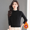 CC 103-66336加绒厚款毛衣一体绒蕾丝领打底衫上衣 商品缩略图2