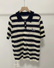 水淼2026年春新款POLO领条纹短袖毛衫2524 商品缩略图5