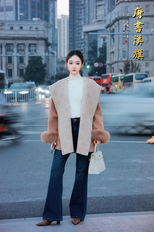 【驼色连帽大衣（绵羊毛】100%绵羊毛双面两穿棕色短款收腰设计羊毛大衣保暖透气亲肤 商品图0