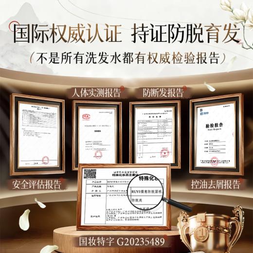 专属【防脱类国妆特字认证】儒意·防脱固根洗发水 8倍高活性小黄姜精华 激活毛囊 强健发根 72小时控油蓬松 去屑止痒 500ml/瓶 商品图3