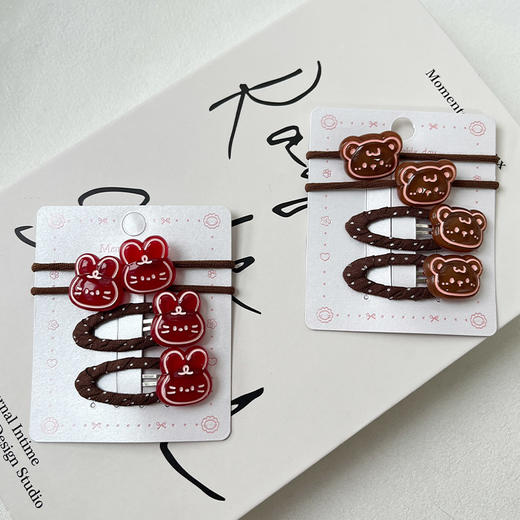 复古透色动物头组合发夹-纪念日百货门店同款167997560 商品图1