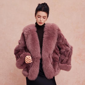 QP604斯尔丽2025冬季新款进口狐狸毛贵妇皮草高级复古奢华皮草长外套