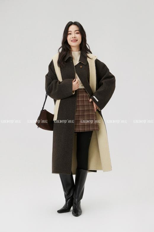 【门店同款】ENJOY冬季“暖冬知性”朗姆柠檬长款披肩大衣 168143953 商品图1