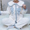 可爱草莓熊连帽睡衣女秋冬新款珊瑚绒加厚加绒家居服可外穿套装 商品缩略图1
