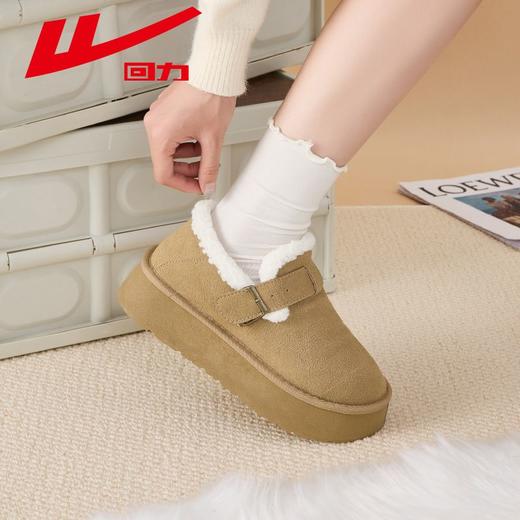 回力雪地靴女鞋2025新款冬季加绒加厚勃肯鞋子女防寒保暖棉鞋女款 商品图6
