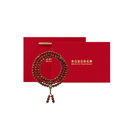 【故宫饰品】108子黄花梨小叶紫檀金丝楠木手串文创圣诞新年礼物男 商品图9