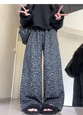 时尚感豹纹阔腿裤-纪念日百货门店同款167943094