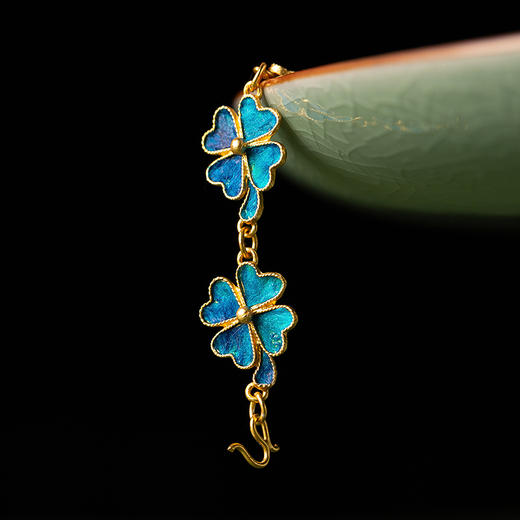 【林栖设计小店】孔雀羽毛手链仿点翠优雅2026早春新款饰品女2961233 商品图1