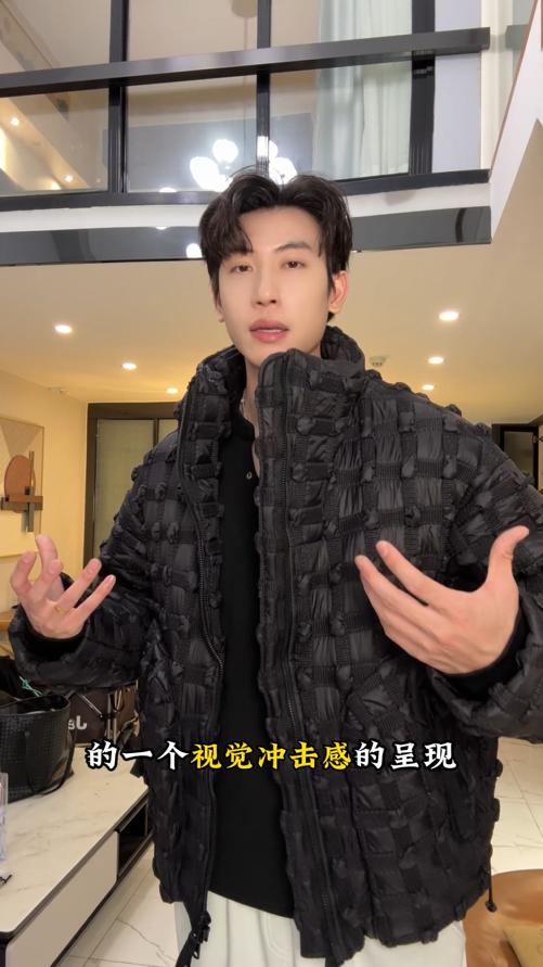 23952SDSA男士秋冬新款痞帅男装简约韩版立领羽绒服格纹百搭时尚外套 商品图0