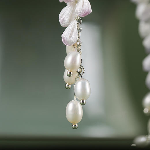 【林栖设计小店】福绕紫藤|耳环恭王府联名真丝珍珠2026早春新款女2953137 商品图4