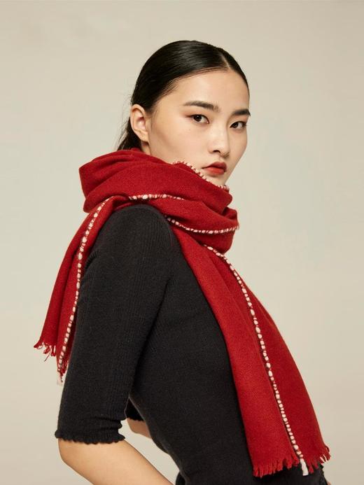 西藏手工氆氇羊绒围巾 商品图1