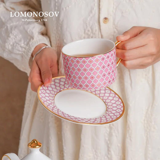 LOMONOSOV 俄皇   STAR系列下午茶茶具欧式高级感陶瓷咖啡杯碟套装 商品图0